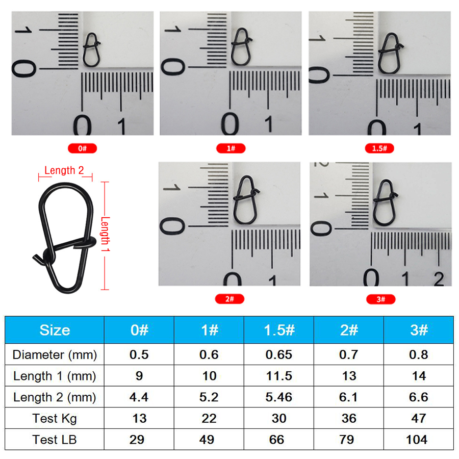 50Pcs Crankbait Snaps Stainles - Fishing Equipment Hook 评论和价格