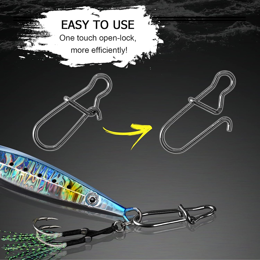50Pcs Crankbait Snaps Stainles - Fishing Equipment Hook 评论和价格