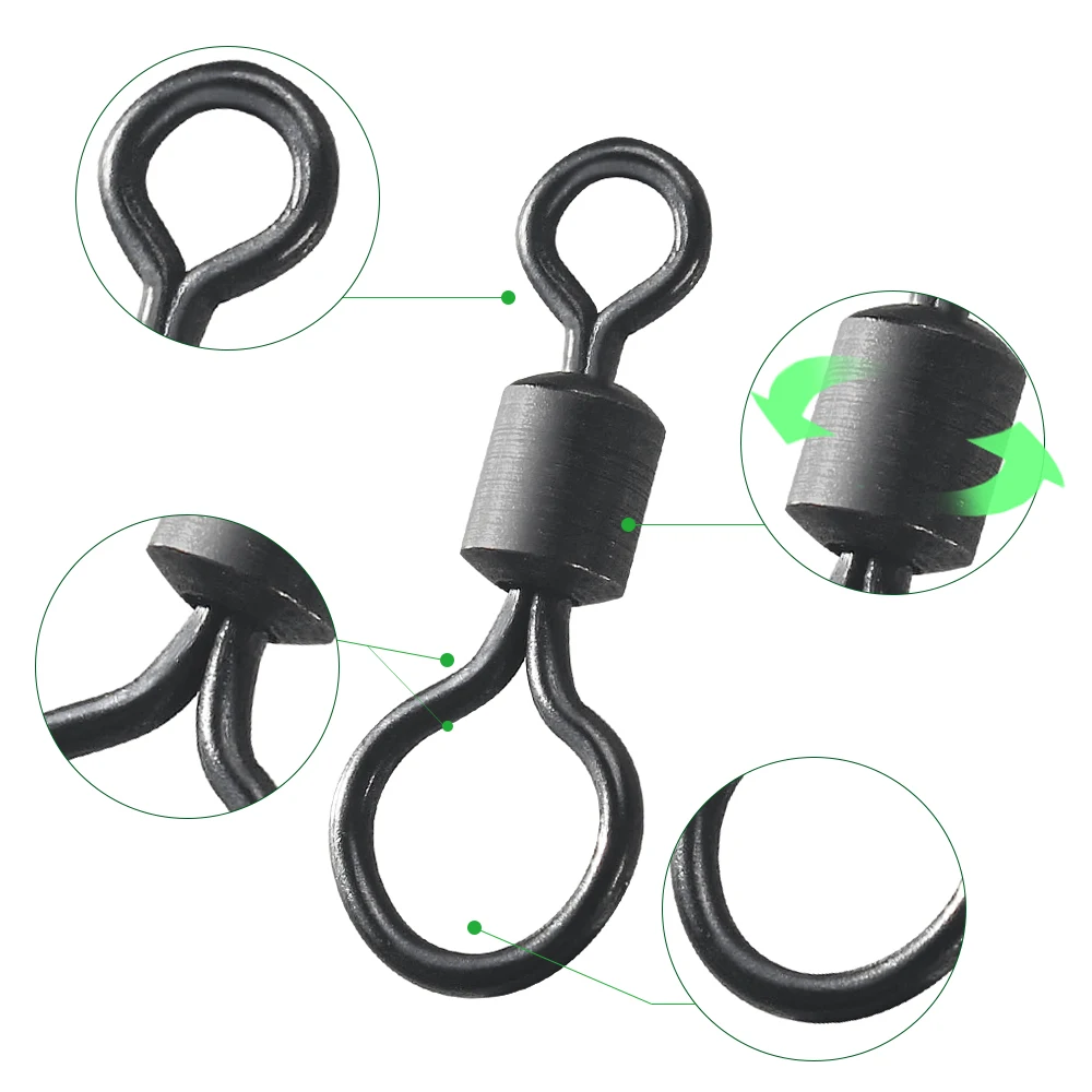 100pcs Carp Fishing Swivel Big - Fishing Equipment Hook 评论和价格